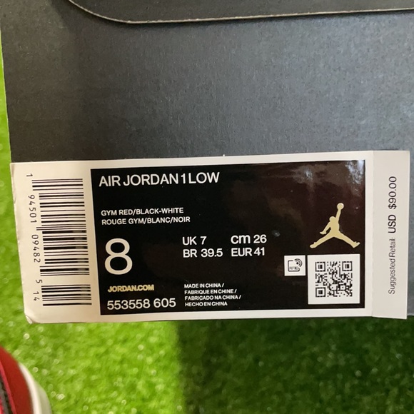 Air Jordan 1 Low Reverse Bred Pebbled Swoosh 🔥 - Picture 8 of 10